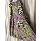 Zebra Boho Paisley Maxi Skirt 2x Vibrant Abstract Print Midi Retro Stretchy