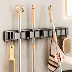 Mop And Broom Holder Wall Mount Self Adhesive Heavy Duty Broom Hanger Organizer