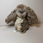 Jellycat Bashful Woodland Bunny Marbled Brown   Gray   9  Medium Stuffed Rabbit