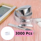 3000 Pieces Disco Ball Tiles Disco Mirror Tiles 5 Mm X 5 Mm Mosaic Square Glass