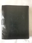 Black Crinkle Leather  A5 Ring Binder Planner Fits 6-hole Or 20-hole  Rings