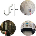 100pcs Metal Pegboard J Hook Accessories Peg Board Wall Display Assortment For J