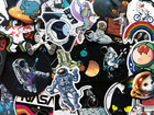 100 Bulk Sticker Pack Dope Nasa Space Science Decals For Laptop Skateboard
