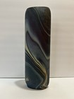 Hand Blown Art Glass Vase Swirl Marble Look Thick 14x4  Decor Contemporary