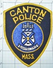 Massachusetts  Canton Police Dept Patch
