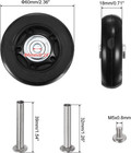 Replacement Luggage Wheels 60x18mm Suitcase Wheel Repair Kits Include 2 Pu Beari