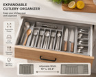 Expandable Kitchen Drawer Organizer Cutlery Tray Utensil Storage Holder Bpa-free