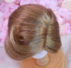 Doll Wig Dark Blonde Size 9 Short  boy Side Part Style Unused Old Stock Full Cap