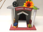 Farmers Market Feeder Country Store Wooden Bird House 6 5x4 5x4 Alco Intl