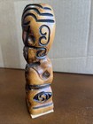 Hand Carved Maori Tiki Figurine By Rotorua Art Agencies New Zealand Wood Carving