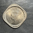 1941 British India 2 Two Annas Unc Rare World Foreign Square Foreign Coin