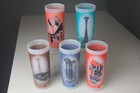 Lot Of 5 Vintage Seattle Worlds Fair 1962 Frosted Drinking Glasses Tumblers