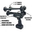 Premium Quad Train Horn   Wireless Remote Control   Battery  Charger