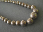 Southwest Navajo Pearls Sterling Silver Bead String Graduated Necklace 17 4  32g