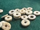  10  Original Cherokee Indian Shell Trade Beads Ancient Artifacts Pre 1600 s