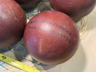 Antique Bocce Ball Set 8 Balls 1 Pallino Wood Vintage Industria Argentina Nice  
