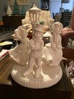 Set 3 Vintage Ceramic Atlantic Mold  Carolers Holiday 9   in Bisque Paint Your Own