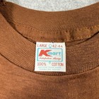 Vintage K Mart T-shirt Retro 70s 80s Brown Lightweight Single Stitch Nwd