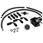 Universal Adjustable Fuel Pressure Regulator Kit 100psi Gauge An6 Fitting Black