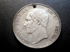 Holed Silver 1849 Belgium 5 Francs