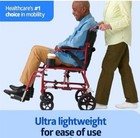 Medline Ultra Lightweight Transport Wheelchair     Foldable 