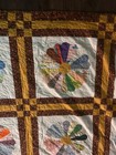 Vintage Hand Quilted Hand Stitched Multicolor Quilt 91x85