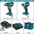 Makita Lxt Xt281s 18v 2-tool Drill driver   1 4 In Impact Brushless  2 Bat