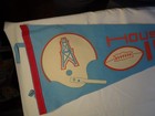 Antique 1960s Afl Football Pennant  houston Oilers  Embossed Paint On Felt Nice1