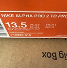 Nike Alpha Pro 2 Td Promo Football Cleats Black white Men   s Size 13 5 719930-010