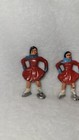3 Vintage Barclay Lead Ice Skating Figures Lot Usa Christmas Original Paint 