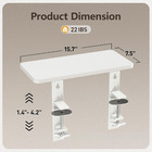 3 In 1 Clamp On Desk Extender Shelf Adjustable Monitor Riser Desktop Organizer