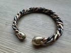 Heavy Metal Brass Vintage Hand Made Bracelet Bangle  80 90s