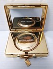 Vintage Est  e Lauder World Traveler Blue Enamel Suitcase Makeup Compact