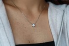 3ct  Lab Created Round Cut Diamond Solitaire Pendant 14k White Gold Plated