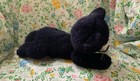 1992 Dakin Black And White Cat Plush Pink Nose 13  Vintage Kitty Stuffed Animal