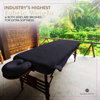 Extra Thick 3 Piece Massage Table Sheets Set - 100  Natural Cotton Flannel - Inc