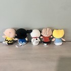 Hallmark Itty Bittys Peanuts 4 75  Plush Stuffed Dolls Lot Of 5