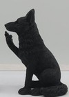 Black German Shepherd Raising Middle Finger Figurine - Holiday Stocking Stuffer