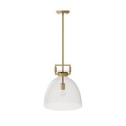 Leigh Glass Dome Pendant Ceiling Light  Adjustable Height - Nathan
