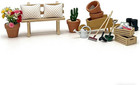 20 Pcs 1 12 Scale Miniature Fairy Garden Planting Set With Mini House Building A
