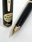 Pilot Elite Black Fountain Pen     14k-585 F-nib H479  Japanese 1979 Vintage