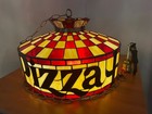 Vintage Pizza Hut Lamp -- Full-size 18  Tiffany Style Light W chain -- New 