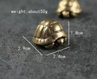 Brass Copper Ball Shape Turtle Animal Figurine Mini Statue Home Decoration Toy