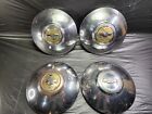 1950s 52 53 Chevrolet Chevy Gm Belair Dog Dish Hub Caps Wheel Covers Bowtie Oem 