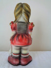 Vintage 1950s Chalkware Carnival Prize Bank Little Girl With Hen