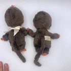 Vintage 1974 Sekiguchi Monchhichi Monkey Plush Dolls 8  Size Set Of 2