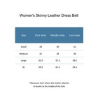Ctm Women s Skinny 3 4 Inch Leather Dress Belt
