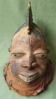 Antique African Wood Mask From Nigeria  Good Genuine Example