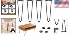 Diy Hairpin Table Legs - 3 8  Thick Steel With Rubber Floor Protectors  12 Inch