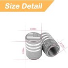 Tire Valve Stem Caps  8 Pcs Aluminum Stem Covers With Rubber Seal  Corrosion Res